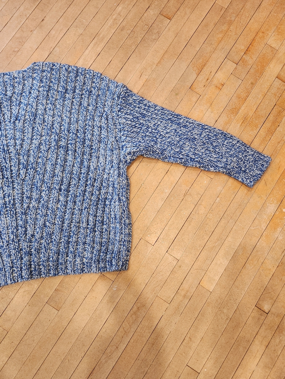 Misha & Puff Marl V Sweater in Blueberry - Picture 10 of 13